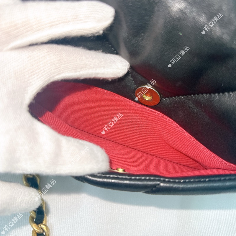 莉亞精品♡ Chanel 黑金19bag 二手美包-15