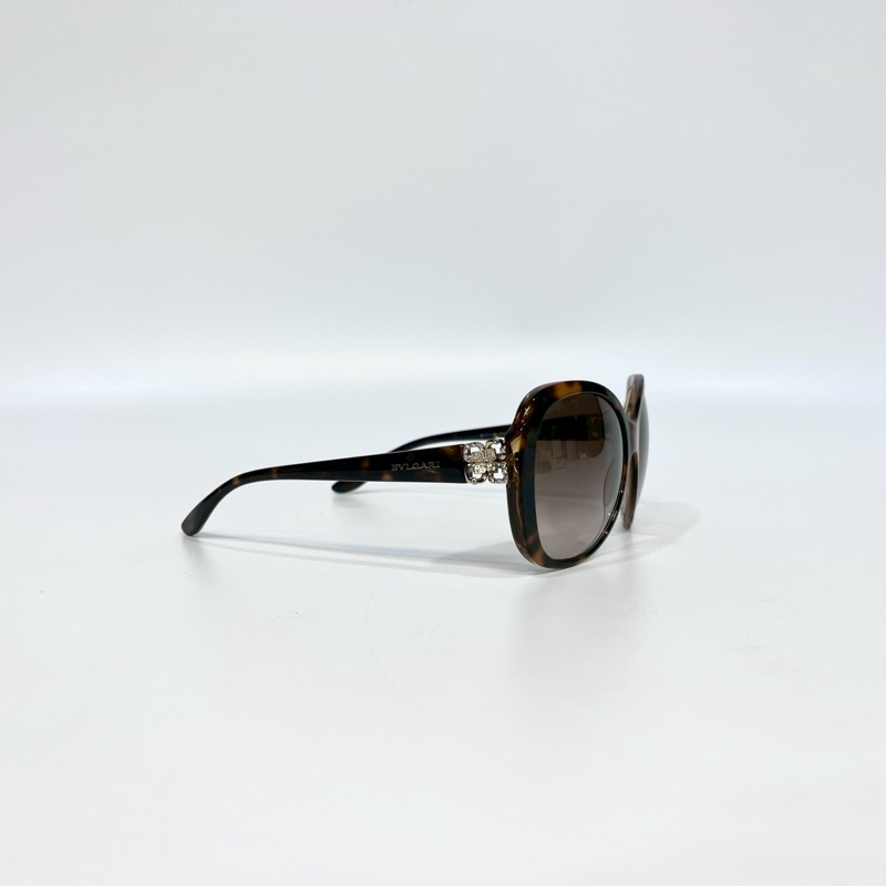 Bvlgari茶色蝴蝶側LOGO太陽眼鏡BV8171B-1