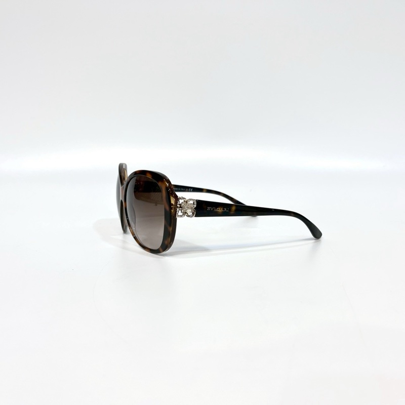 Bvlgari茶色蝴蝶側LOGO太陽眼鏡BV8171B-2