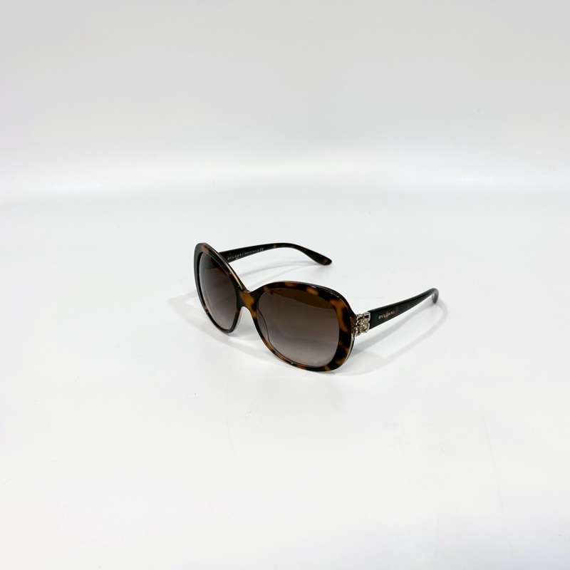 Bvlgari茶色蝴蝶側LOGO太陽眼鏡BV8171B-6