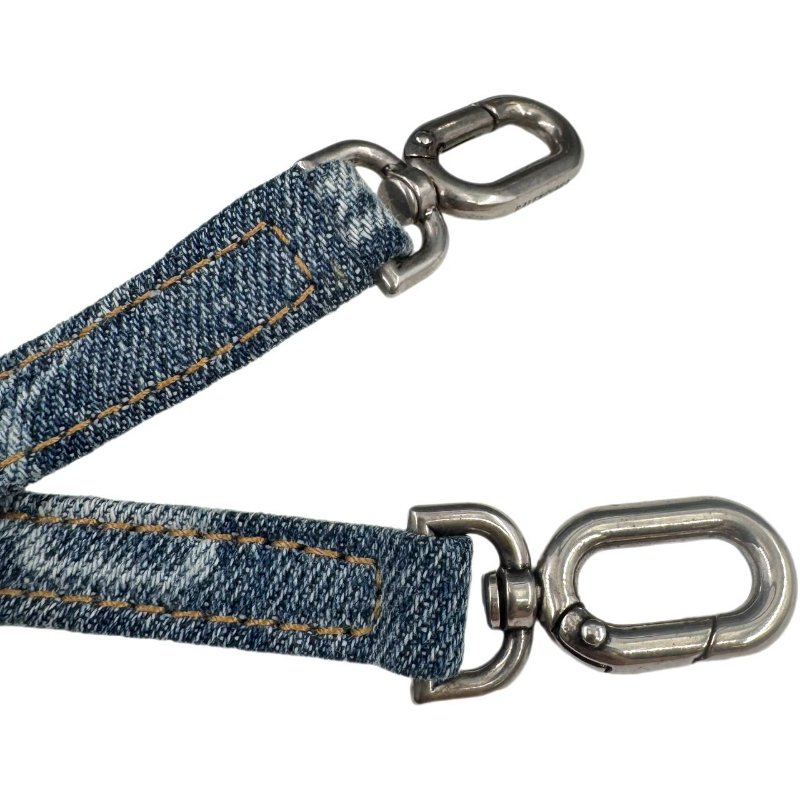 Balenciaga巴黎世家 hourglass BB Monogram 做舊銀色B標識金屬配件 聚酯纖維 單肩包斜挎包手提包 小號  藍色-11