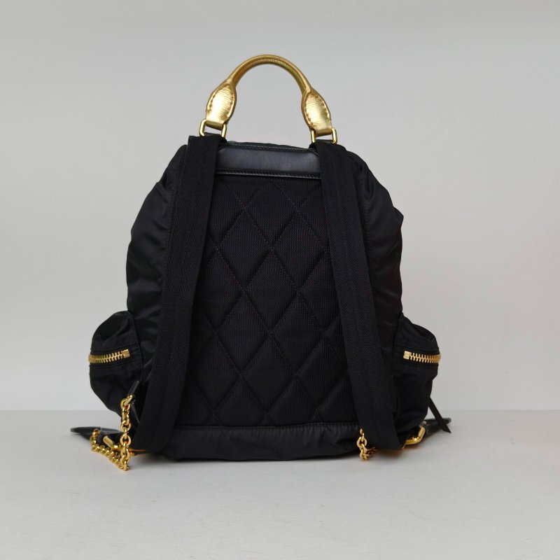 Burberry TheRucksack軍旅雙肩包中號黑色尼龍肩背包-2