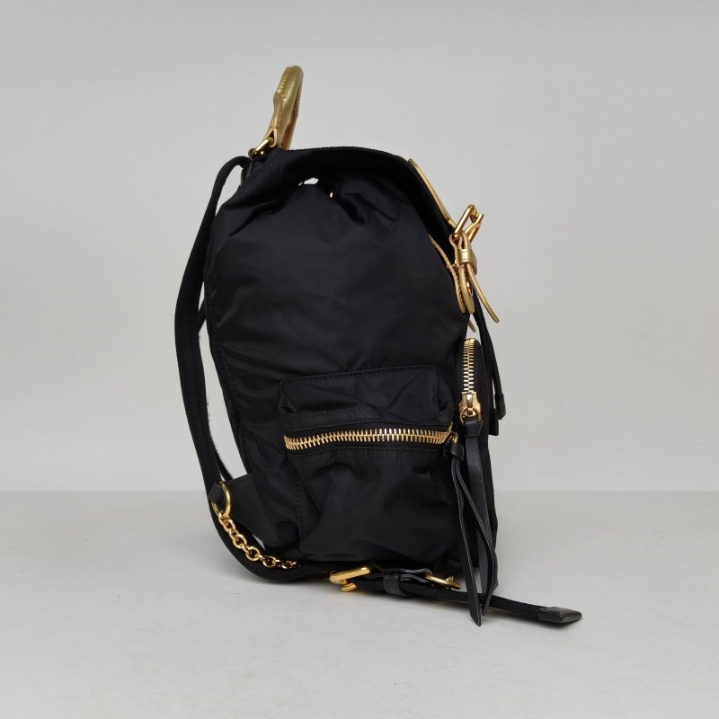 Burberry TheRucksack軍旅雙肩包中號黑色尼龍肩背包-3