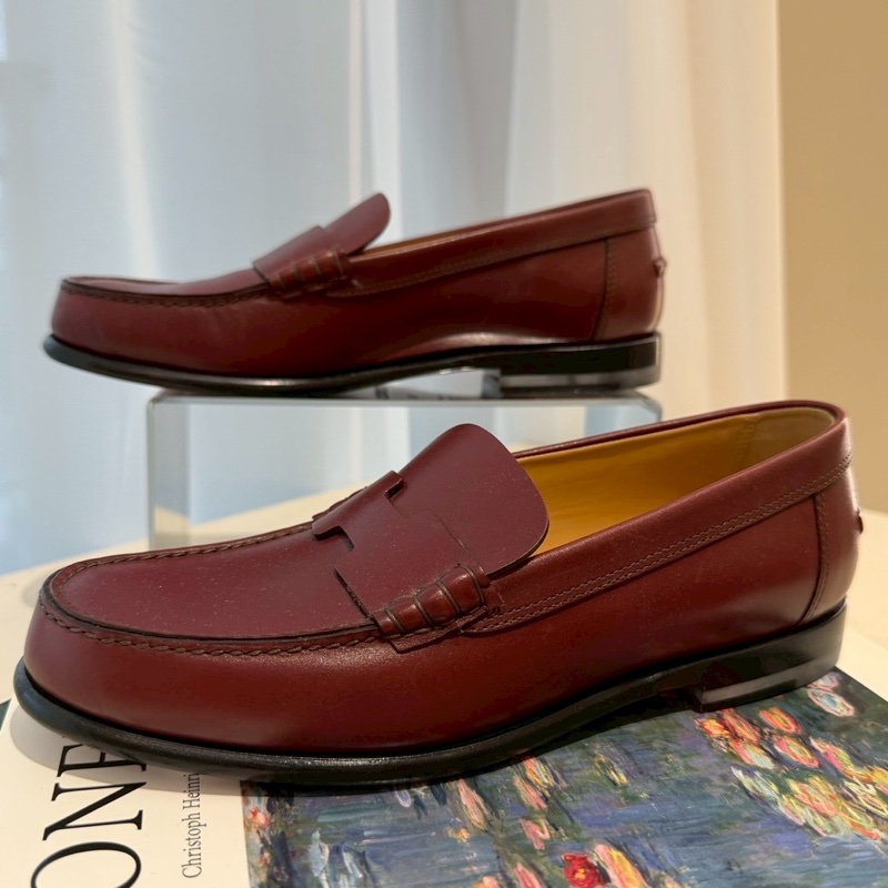 HERMES 酒紅色樂福鞋 37號-6