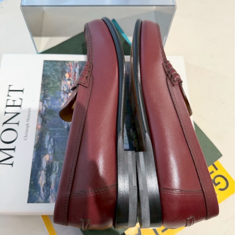 HERMES 酒紅色樂福鞋 37號-12