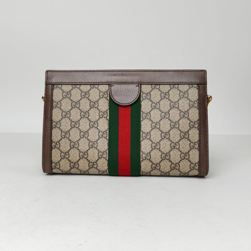 GUCCI Ophidia夾子包小號26老花PVC金扣肩背包-2