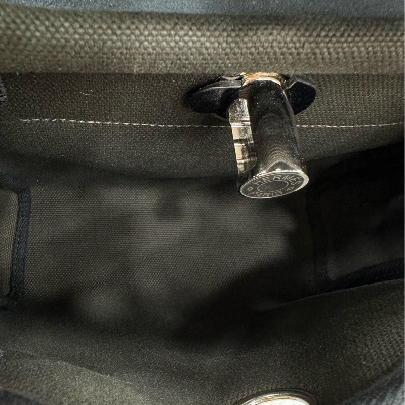 HERMES愛馬仕miniherbag 暗青銅色拼黑色 銀扣 W 刻 有購證-9