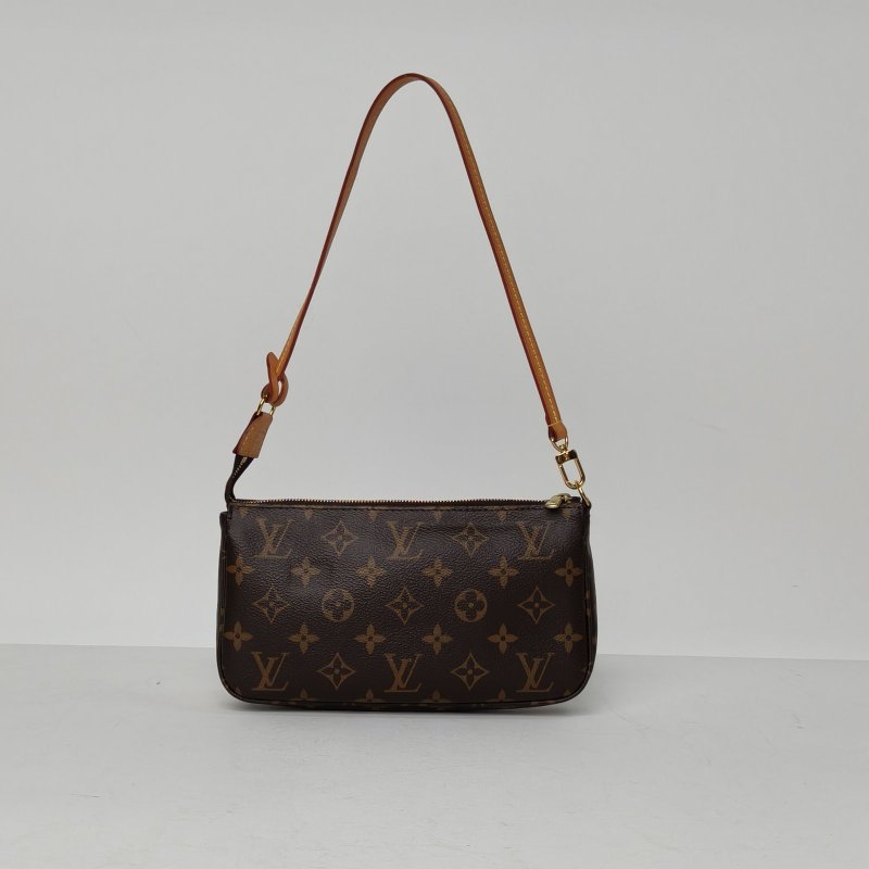 LOUIS VUITTON PochetteAccessoires大麻將包老花PVC金扣晶片肩背包-0