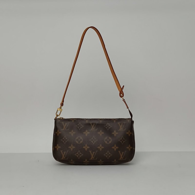 LOUIS VUITTON PochetteAccessoires大麻將包老花PVC金扣晶片肩背包-2