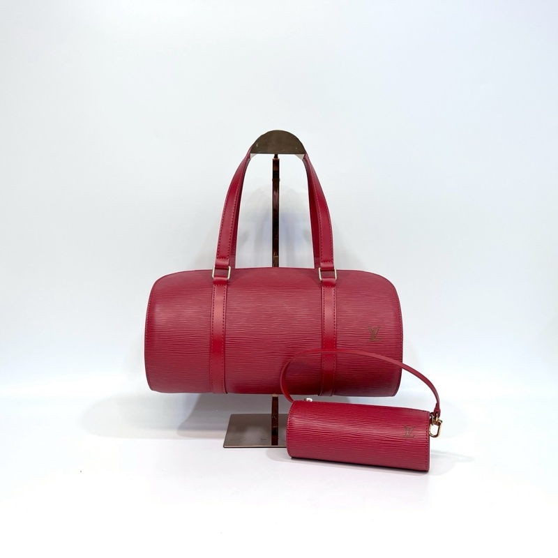 lv紅色epi子母圓筒包-0