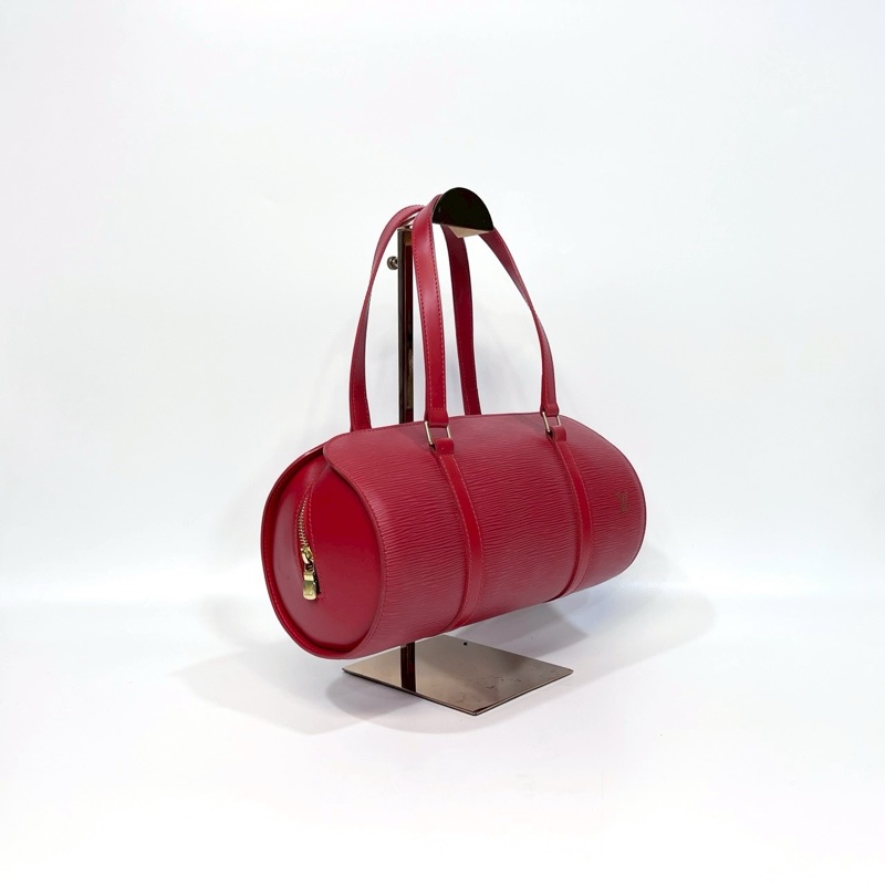 lv紅色epi子母圓筒包-1