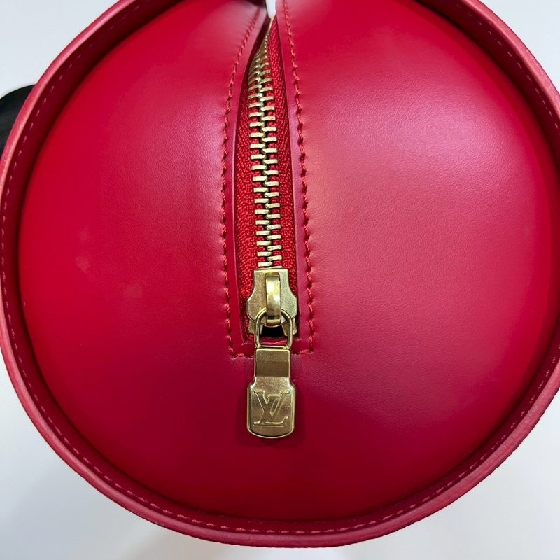 lv紅色epi子母圓筒包-9