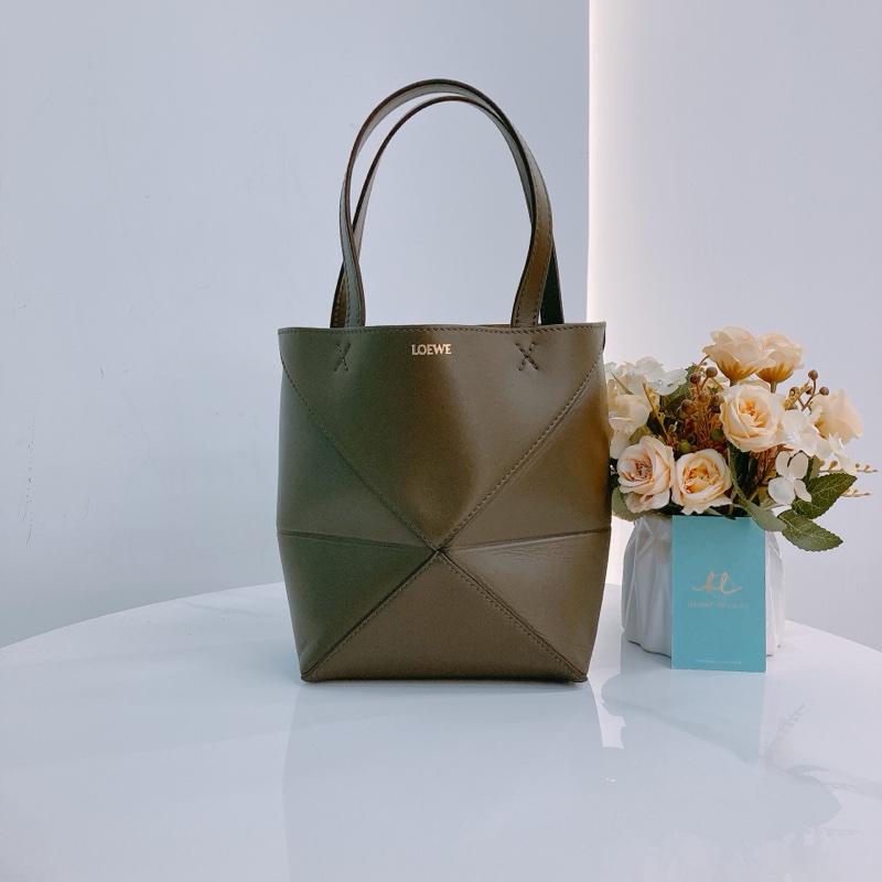 MS0374 Loewe 羅意威 迷你砌圖 兩用包包 Mini Puzzle Fold Tote Bag Calfskin-0