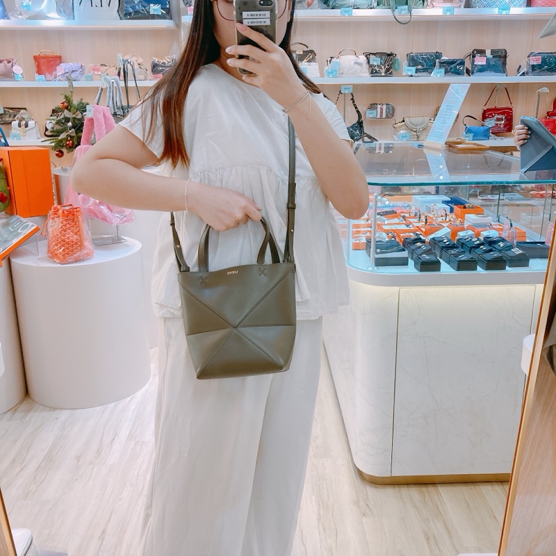 MS0374 Loewe 羅意威 迷你砌圖 兩用包包 Mini Puzzle Fold Tote Bag Calfskin-23