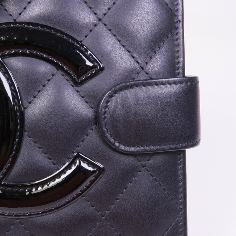 CHANEL 牛皮皮革Cambon Wallet銀扣錢包-10