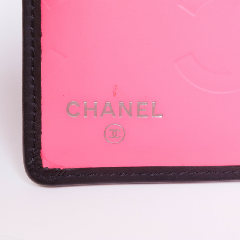 CHANEL 牛皮皮革Cambon Wallet銀扣錢包-12