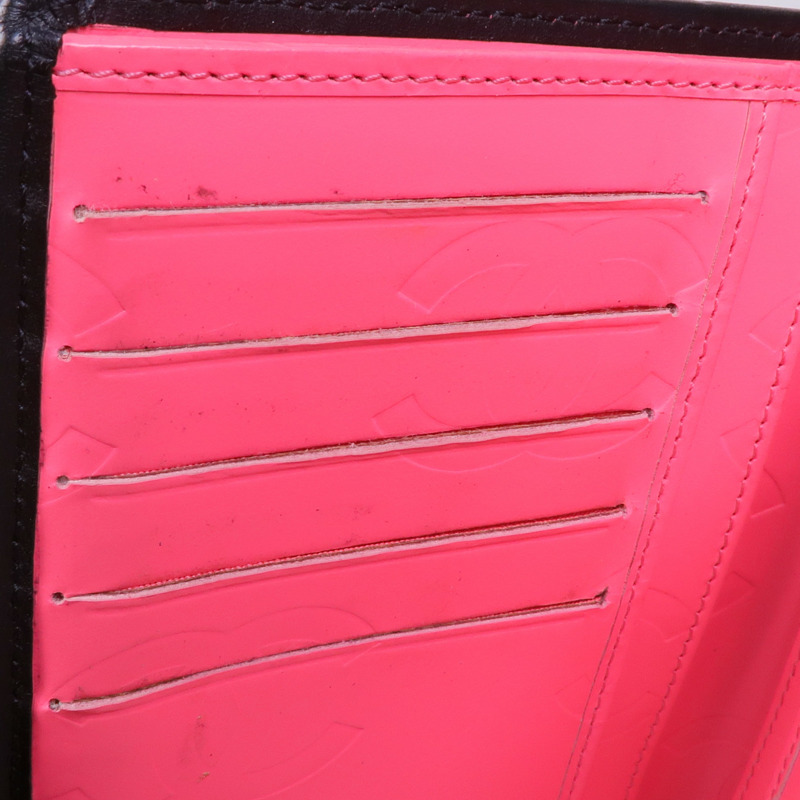 CHANEL 牛皮皮革Cambon Wallet銀扣錢包-13