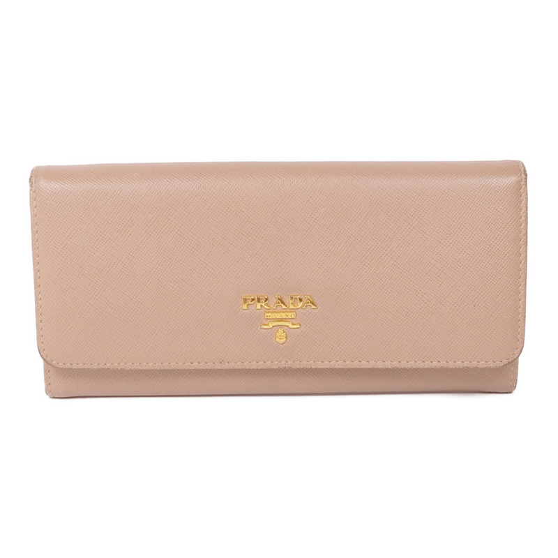 PRADA Saffiano皮革Long Wallet金扣長錢包-0