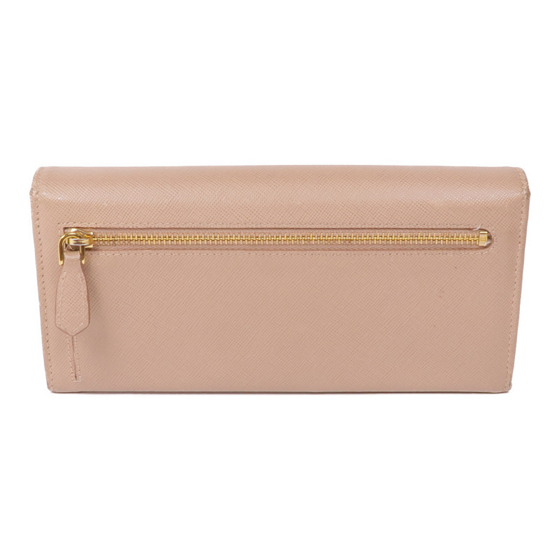 PRADA Saffiano皮革Long Wallet金扣長錢包-1