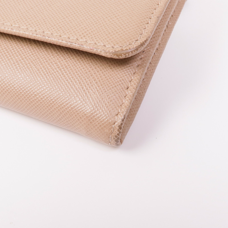 PRADA Saffiano皮革Long Wallet金扣長錢包-6