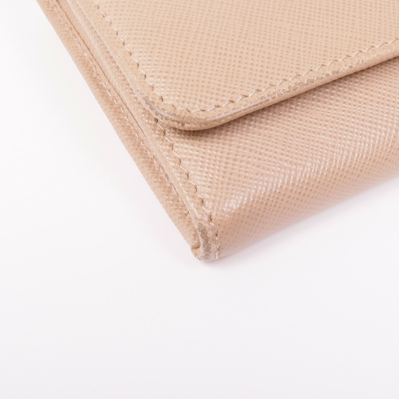 PRADA Saffiano皮革Long Wallet金扣長錢包-7