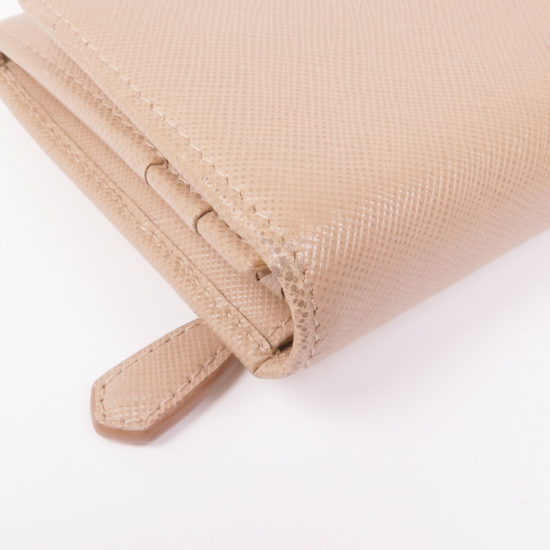 PRADA Saffiano皮革Long Wallet金扣長錢包-8