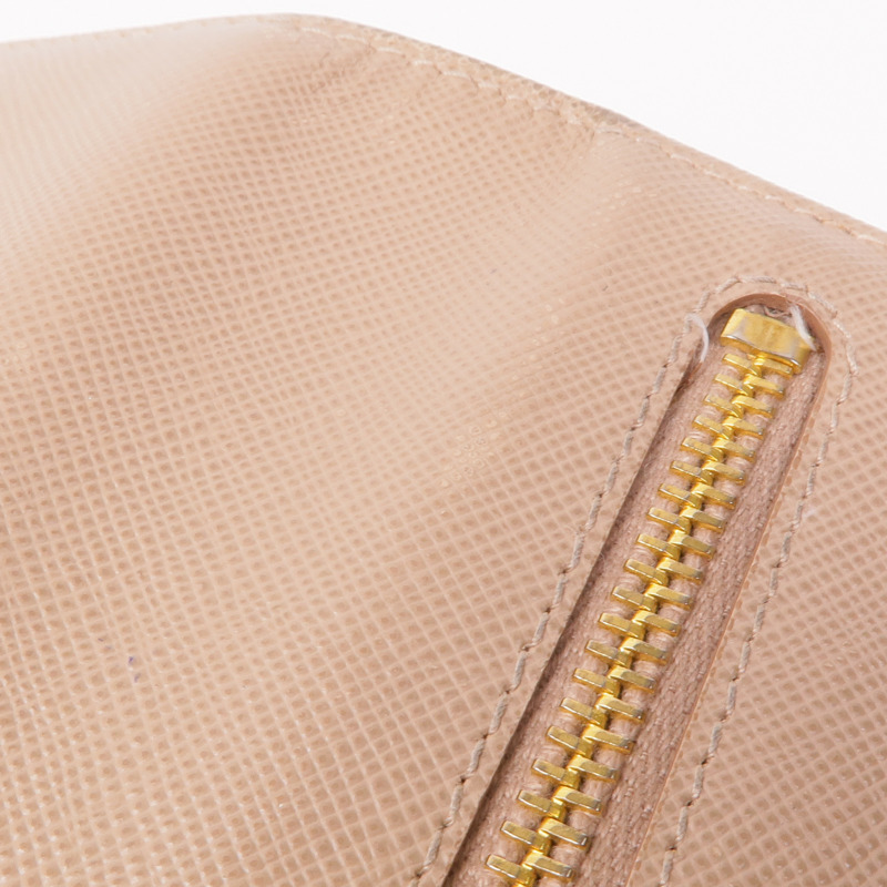 PRADA Saffiano皮革Long Wallet金扣長錢包-16