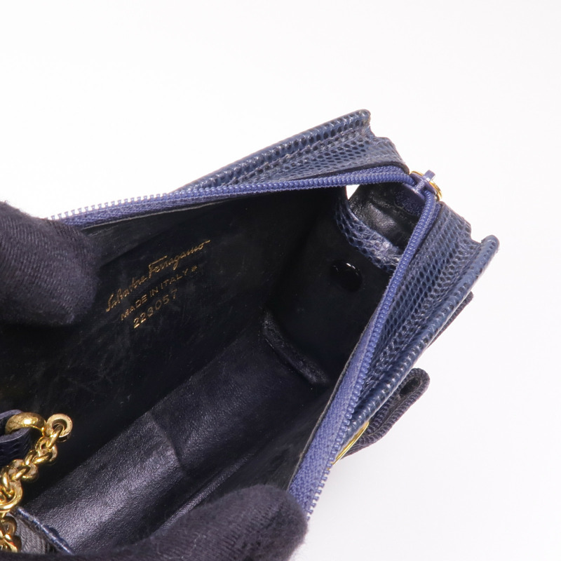 Salvatore Ferragamo 牛皮皮革Coin Purse金扣零錢包-15