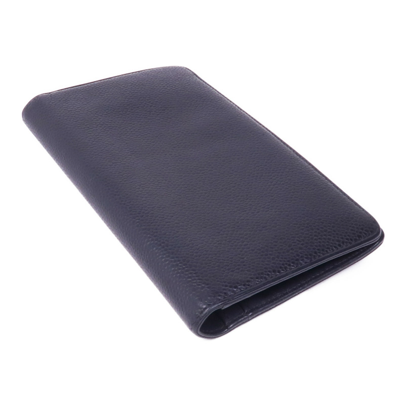 CHANEL 牛皮皮革Long Wallet銀扣長錢包-4