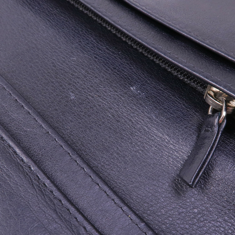 CHANEL 牛皮皮革Long Wallet銀扣長錢包-15