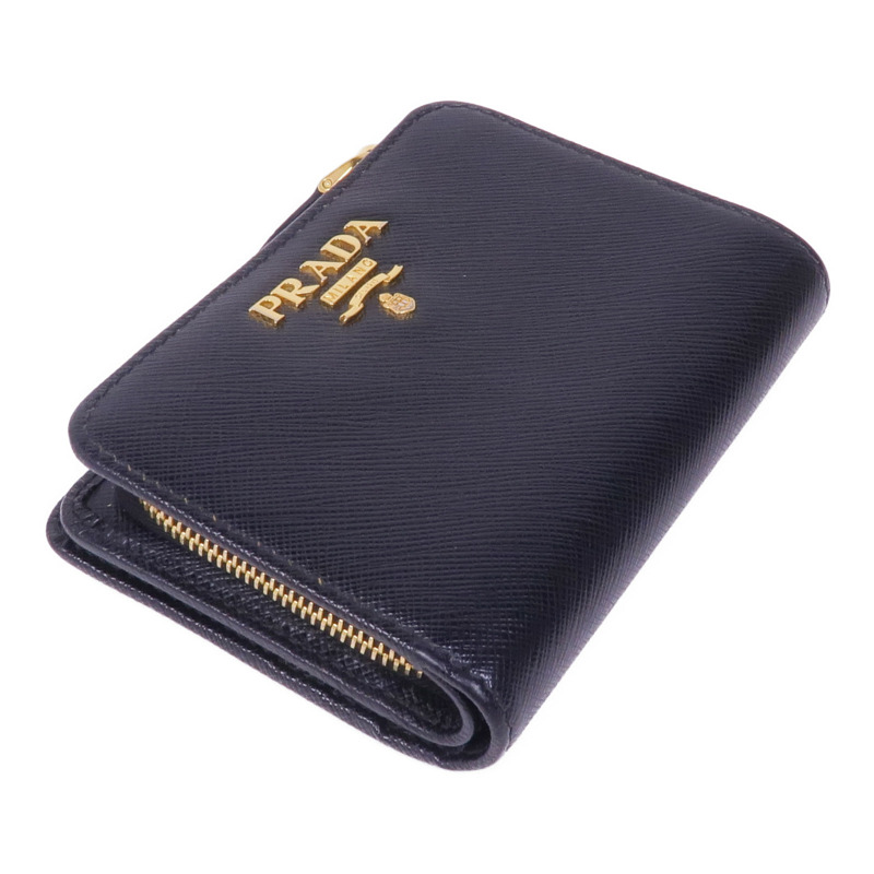 PRADA Saffiano皮革Wallet金扣錢包-3