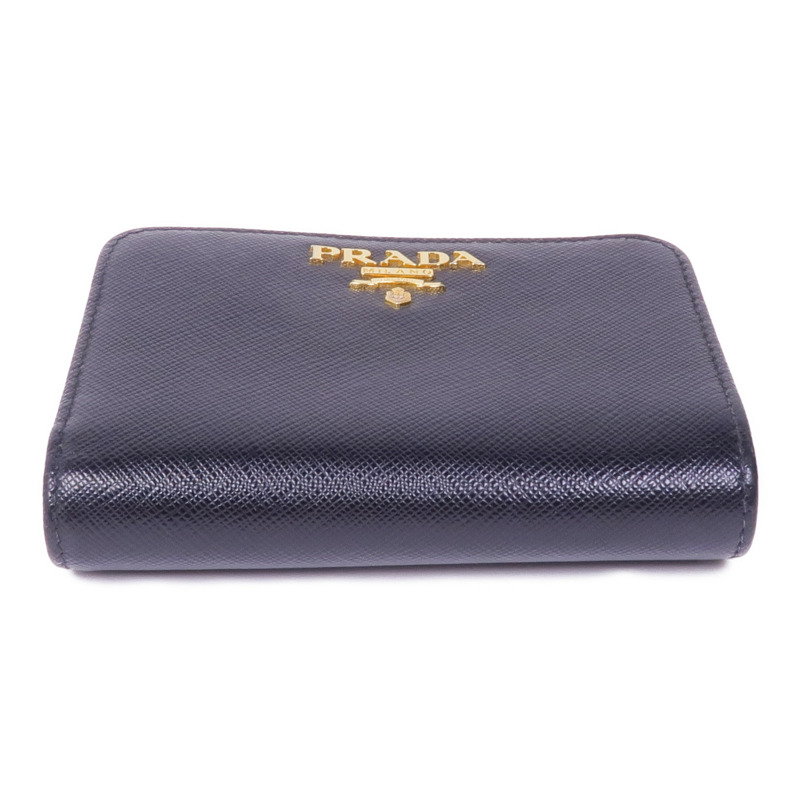 PRADA Saffiano皮革Wallet金扣錢包-5