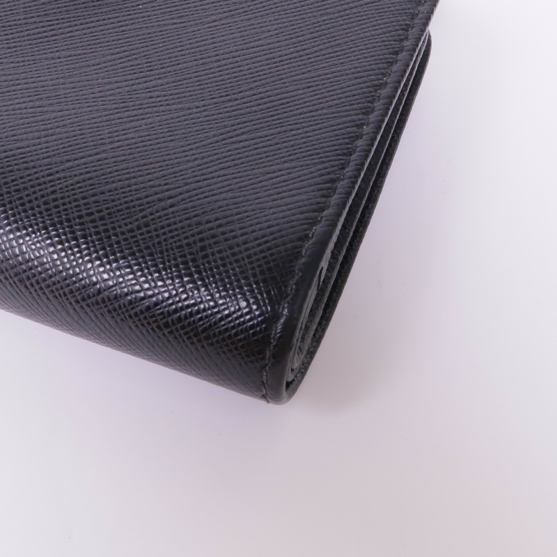 PRADA Saffiano皮革Wallet金扣錢包-6