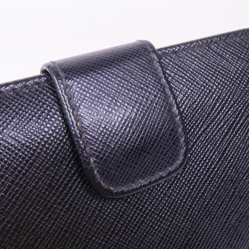 PRADA Saffiano皮革Wallet金扣錢包-15