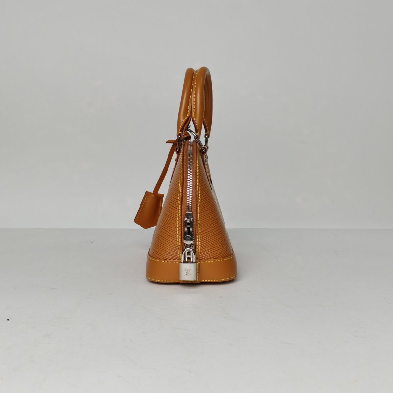 LOUIS VUITTON ALMA貝殼包BB23.5金棕色EPI水波紋牛皮2020可拆卸寬肩帶肩背包-1