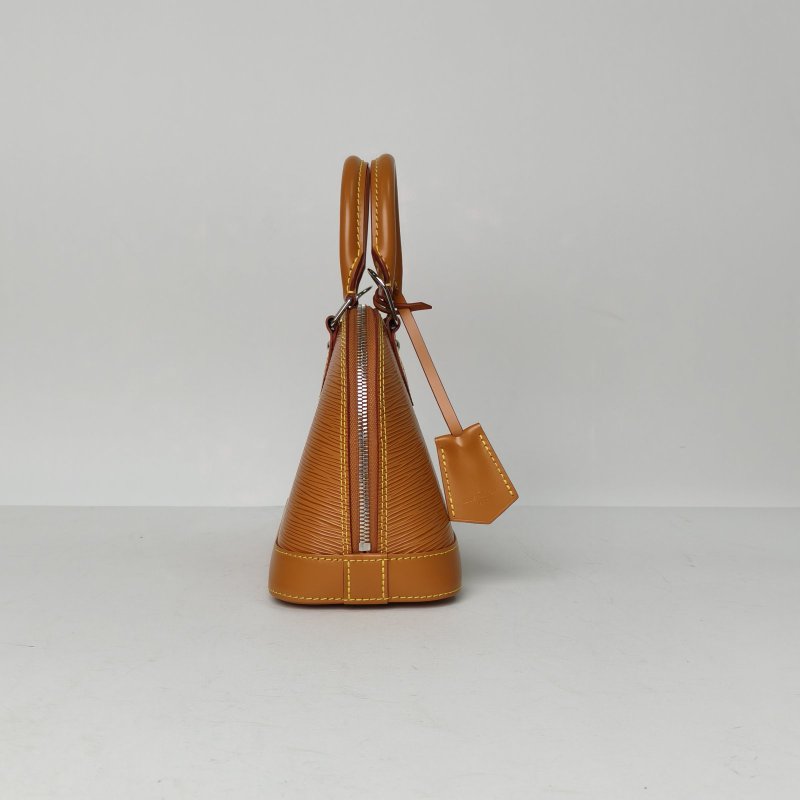 LOUIS VUITTON ALMA貝殼包BB23.5金棕色EPI水波紋牛皮2020可拆卸寬肩帶肩背包-3