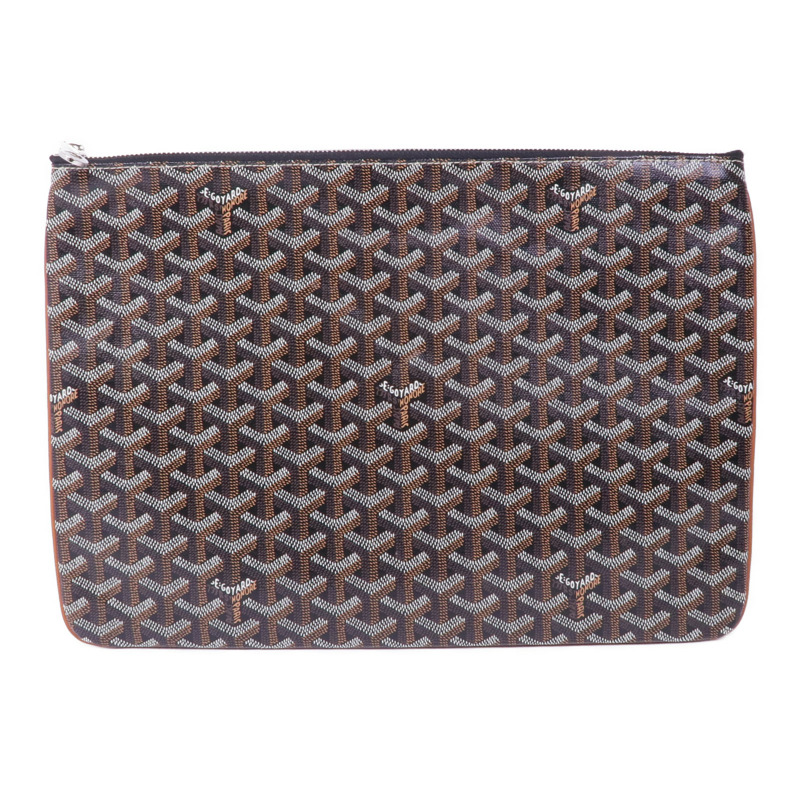 GOYARD 塗層帆布Clutch銀扣手拿包-0