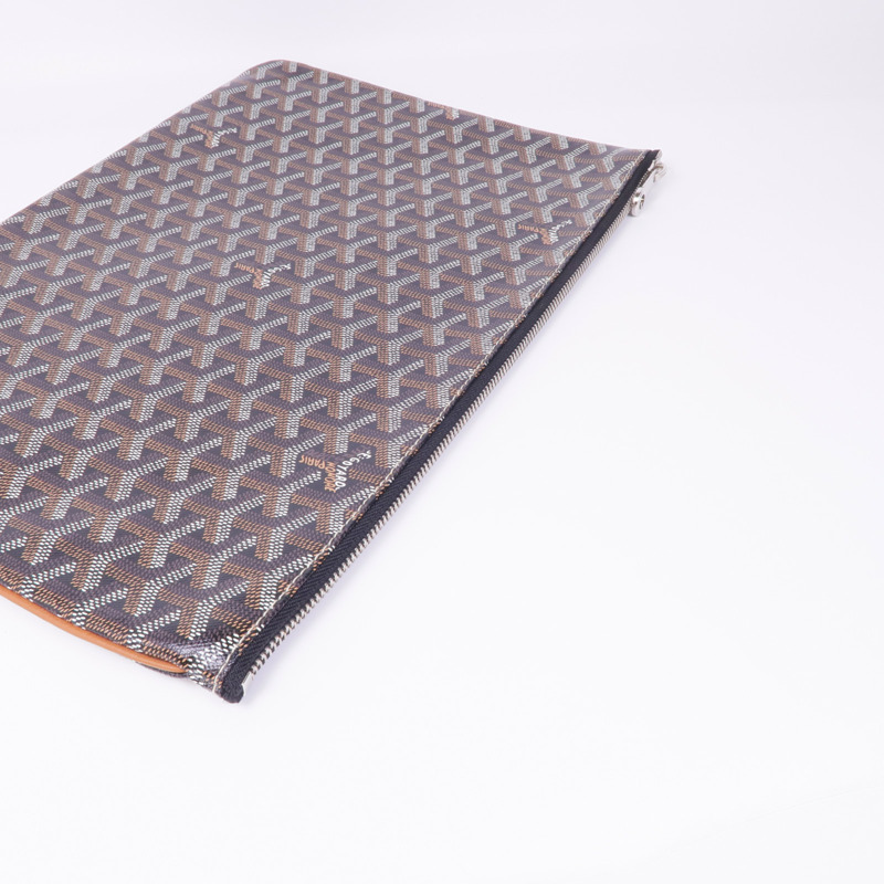 GOYARD 塗層帆布Clutch銀扣手拿包-8