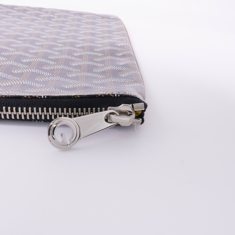 GOYARD 塗層帆布Clutch銀扣手拿包-9