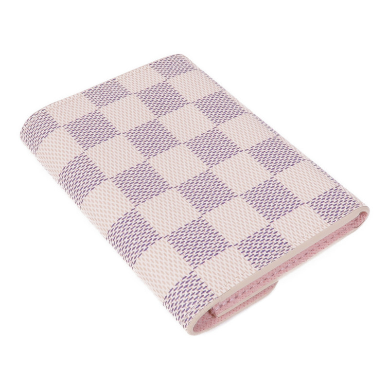 LOUIS VUITTON Damier Azur Rossalie Coin Purse金扣零錢包-4