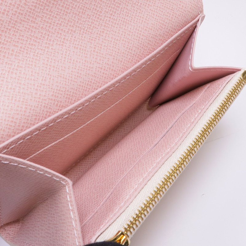 LOUIS VUITTON Damier Azur Rossalie Coin Purse金扣零錢包-14