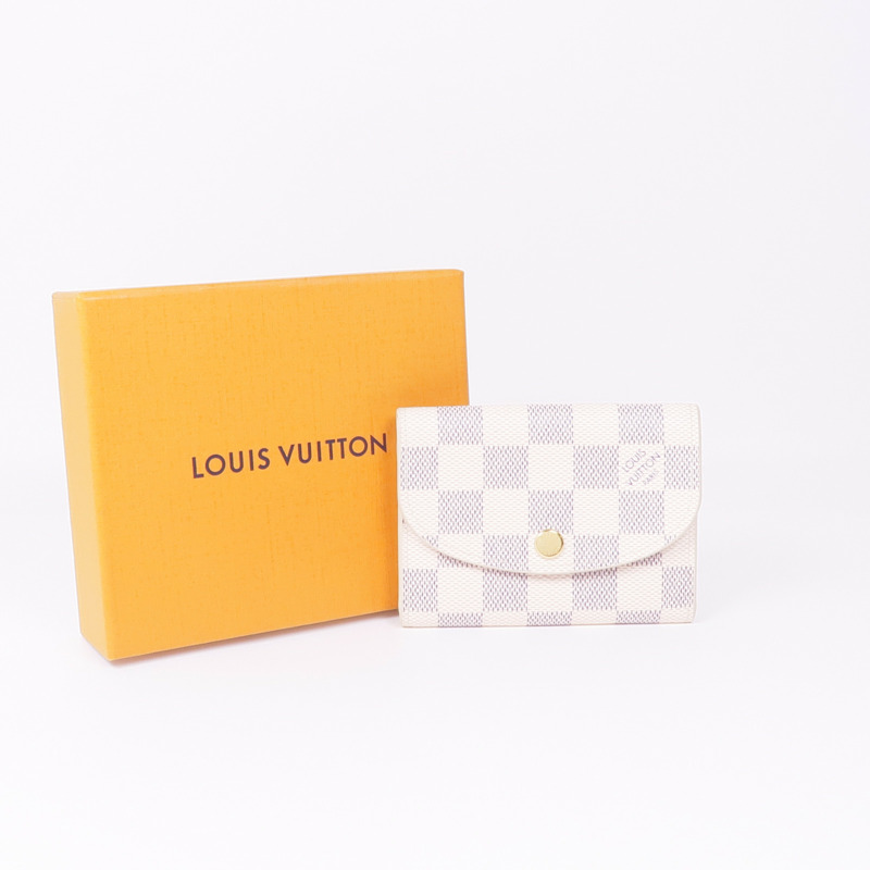 LOUIS VUITTON Damier Azur Rossalie Coin Purse金扣零錢包-15