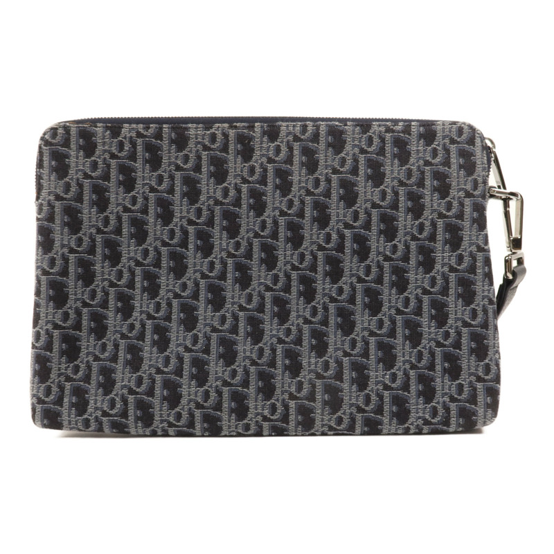 Dior 帆布Clutch Bag銀扣手拿包-1