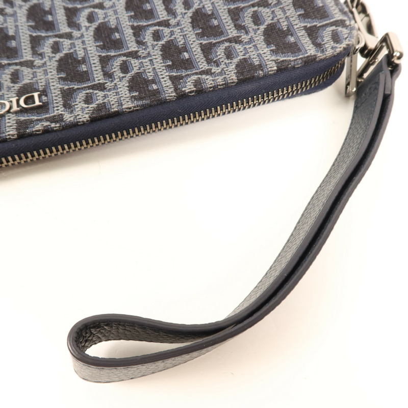 Dior 帆布Clutch Bag銀扣手拿包-7