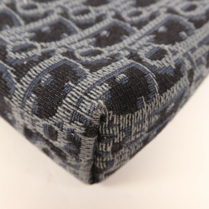 Dior 帆布Clutch Bag銀扣手拿包-10