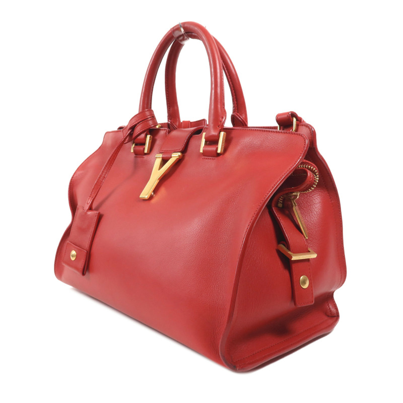 SAINT LAURENT 牛皮皮革Y Line金扣手挽肩背兩用袋-2