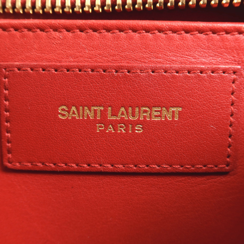SAINT LAURENT 牛皮皮革Y Line金扣手挽肩背兩用袋-5