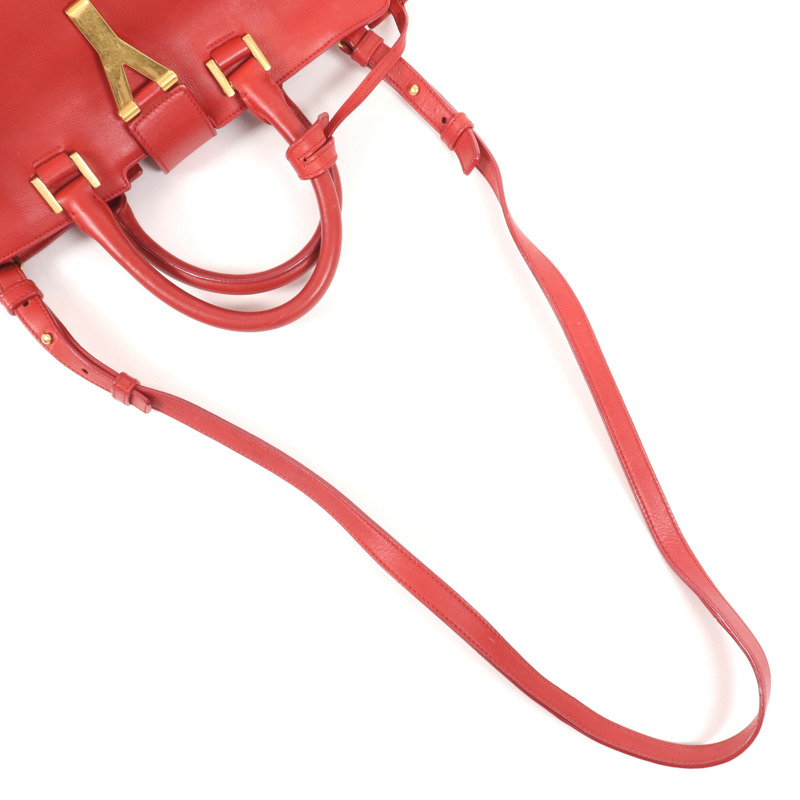 SAINT LAURENT 牛皮皮革Y Line金扣手挽肩背兩用袋-7