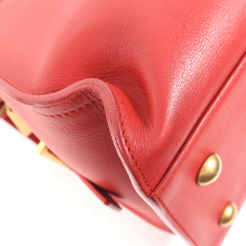 SAINT LAURENT 牛皮皮革Y Line金扣手挽肩背兩用袋-12