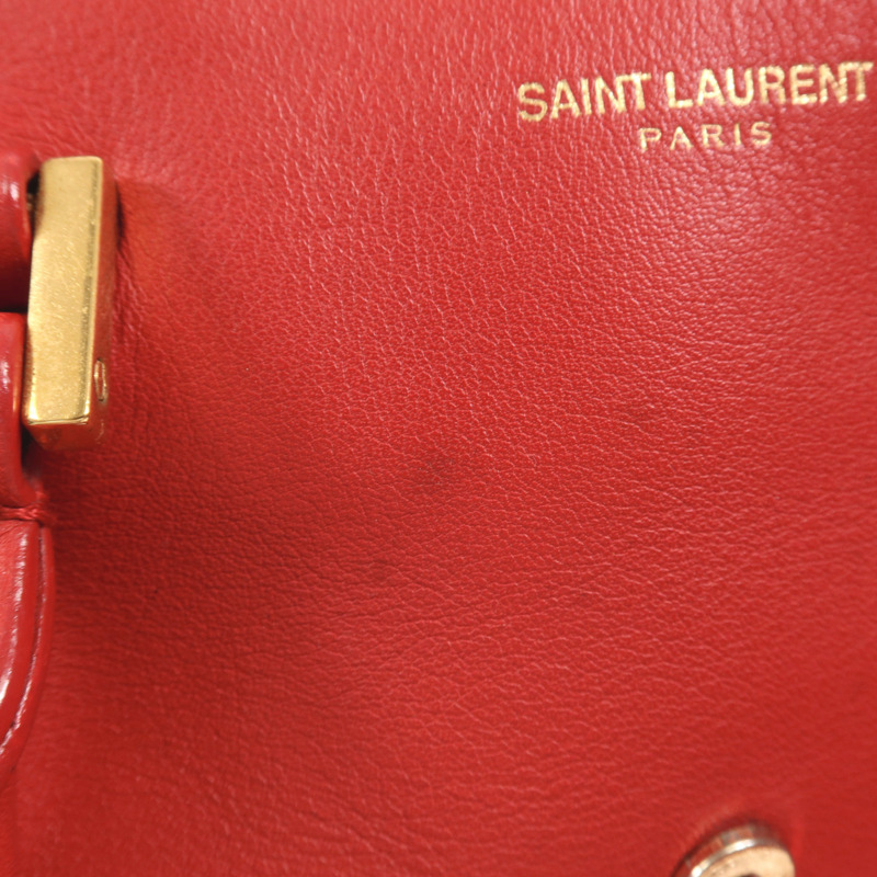 SAINT LAURENT 牛皮皮革Y Line金扣手挽肩背兩用袋-13